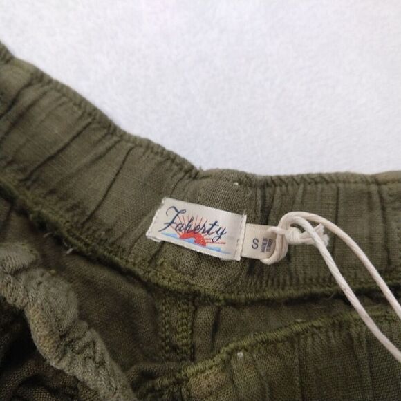 Faherty Womens size XS Cuffed Arlie Day Linen Shorts 3" White - Picture 7 of 9